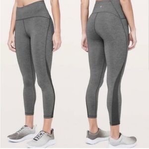 Lululemon Train Times 7/8 Pant 25” Heathered Black Size 2